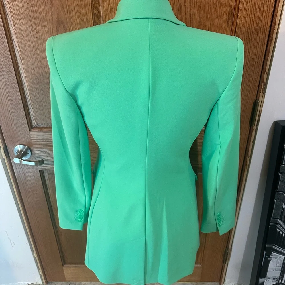 Express Mint Green Double-Breasted Blazer - Picture 6 of 10